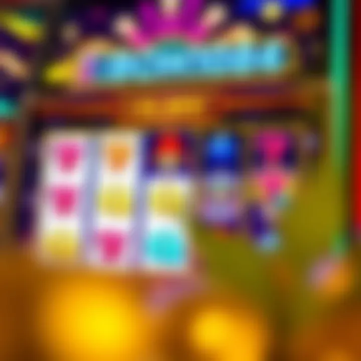 Screenshot of the I_Boom1084 slot interface at Casino Mate showing reels and symbols in vibrant colors