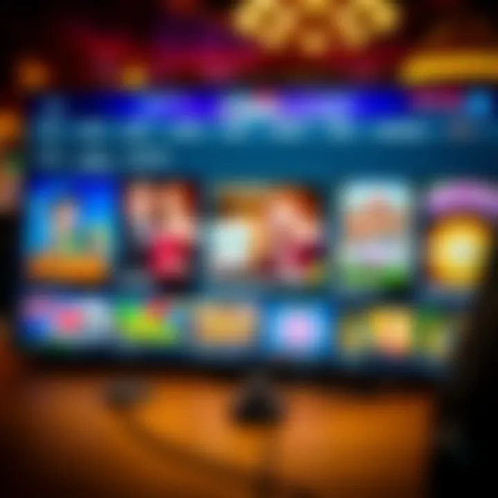 Screen showing Australian online casino game selection with poker and pokies