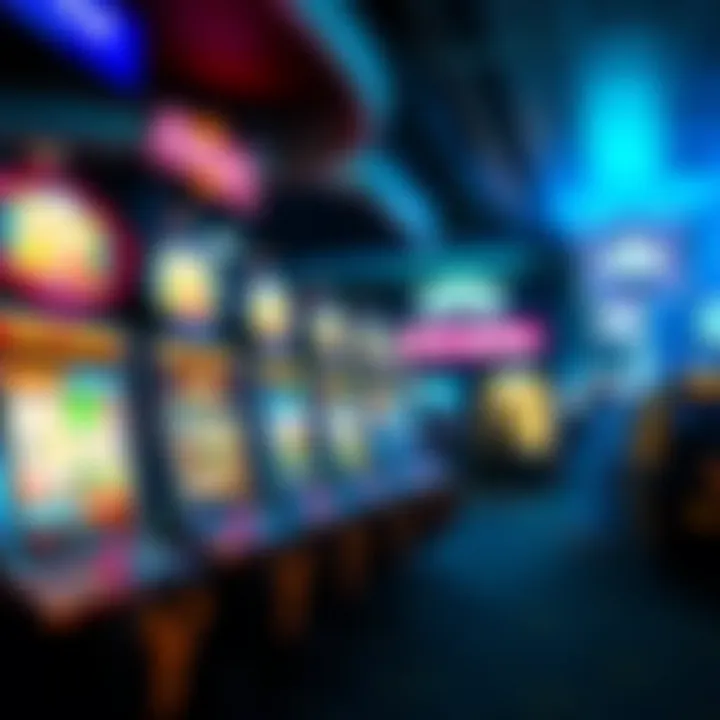 Australian online pokies environment with digital casino elements and responsible gaming icons