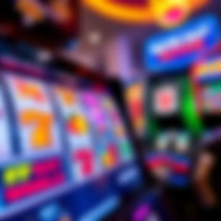 Colorful online pokies interface with reels spinning and various symbols