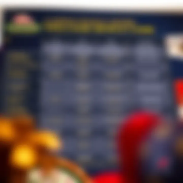 Comparison chart illustrating different casino bonus offers highlighting benefits and terms for new players