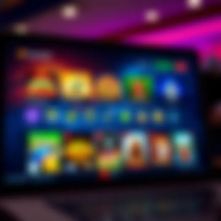 Online casino interface showing game selection screen suitable for Australian players