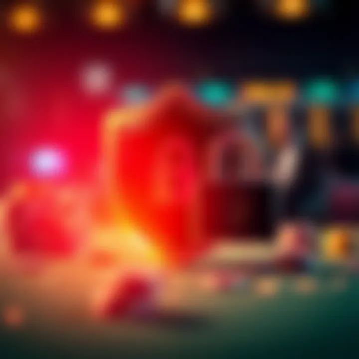 Visual representation of account protection with shield and lock symbols for Casino Mate