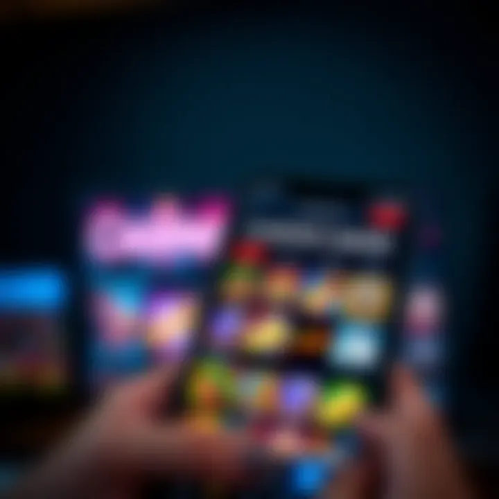 Smartphone displaying Casino Mate app interface with colorful casino game icons and navigation menu