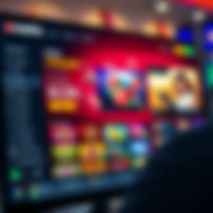 User-friendly online casino dashboard showing bonuses, payment options, and live support chat