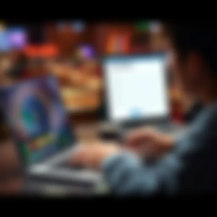 User filling out online casino registration form on a laptop