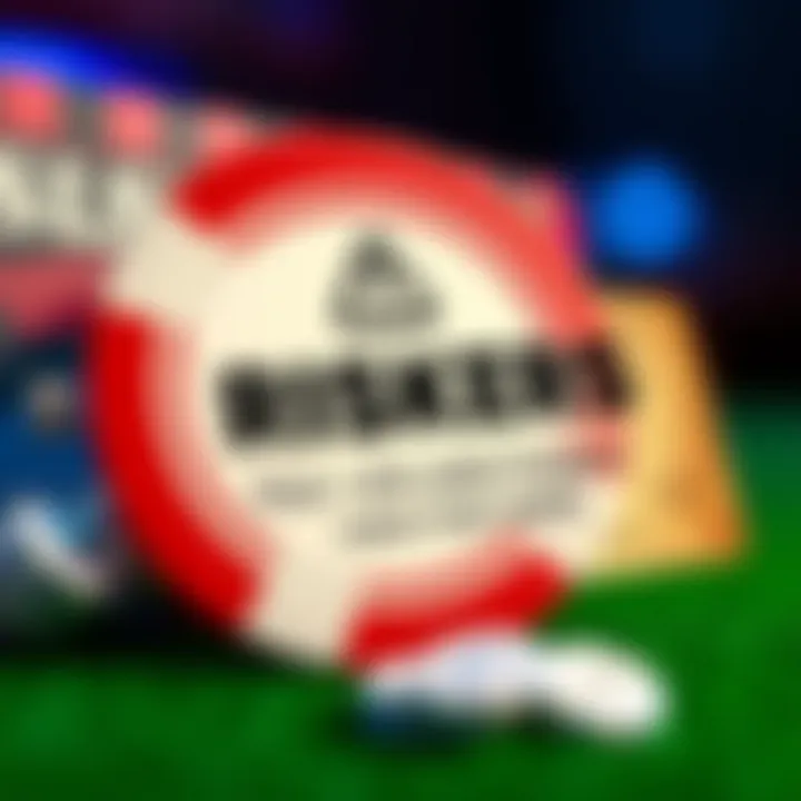 Graphic showing a casino chip and credit card with warning symbols indicating potential risks