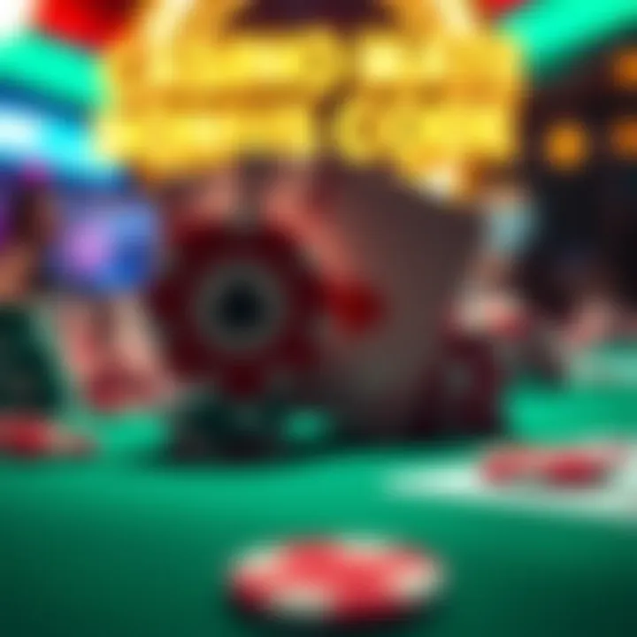 Bright casino chips and playing cards symbolizing bonus code offers