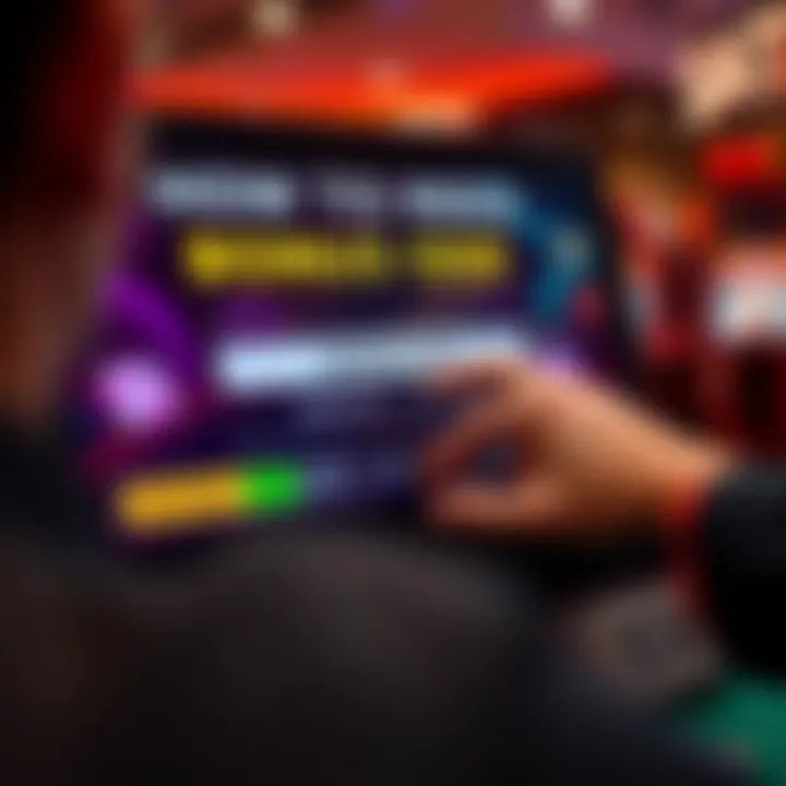 Graphic showing a user entering bonus codes on a digital casino platform