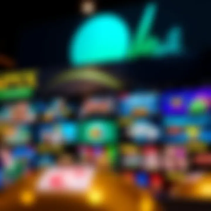 Diverse selection of casino games displayed on a digital gaming platform