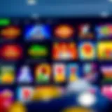 A vibrant online casino interface showcasing a variety of slot games and table games available for Australian players