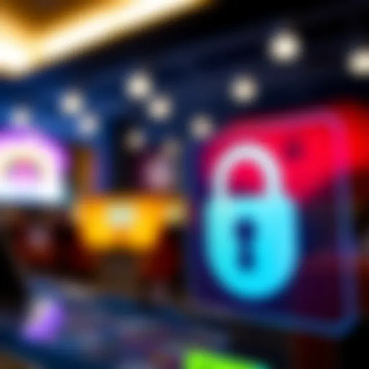 Secure online payment options with digital padlock symbol