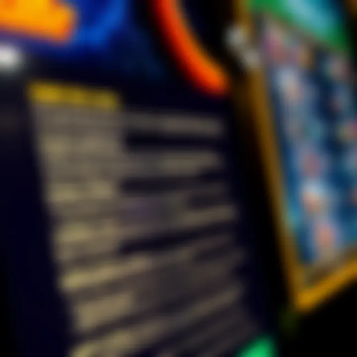 Close-up of a digital casino interface showing terms and conditions for free spins offers tailored for Australian players