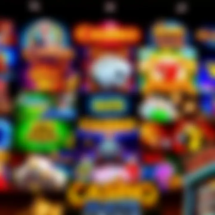 Diverse Game Selection on Casino Mate A vibrant collage showcasing various casino games featured on Casino Mate platform
