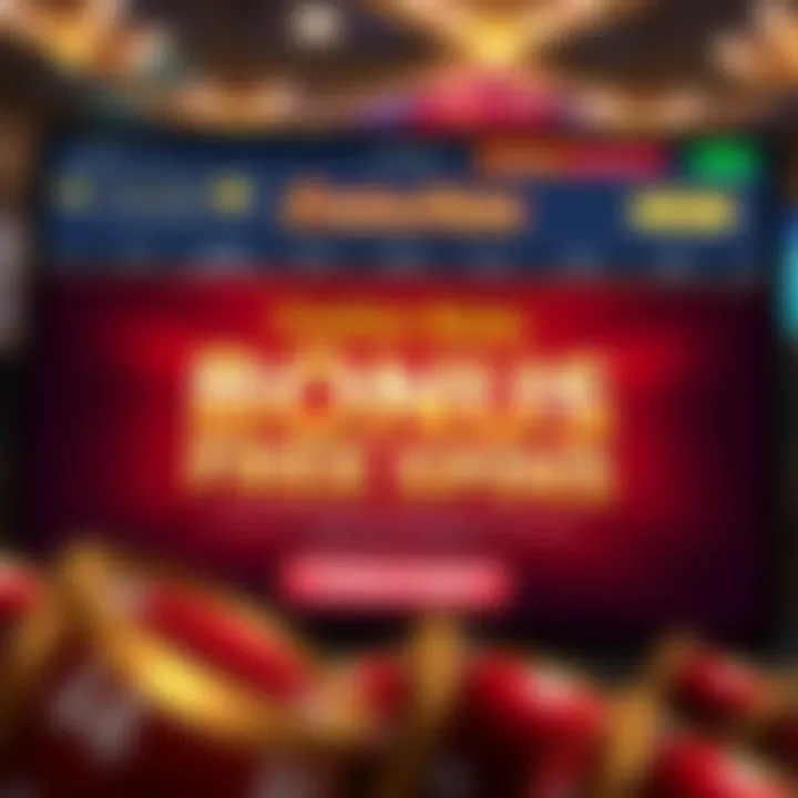 Online casino interface showing a bonus offer for free spins