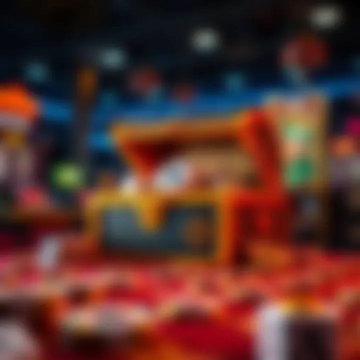 Illustration showing a treasure chest symbolizing hidden free spins within a casino game interface