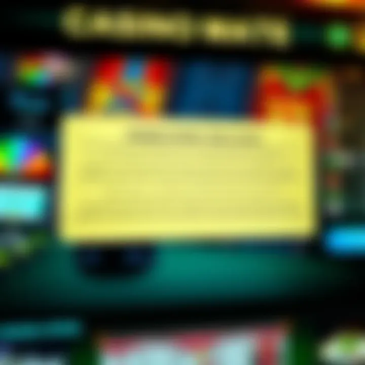 Overview of Casino Mate interface showing hidden spins notification and terms
