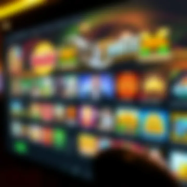 Online casino interface showing various instant play games available without software download