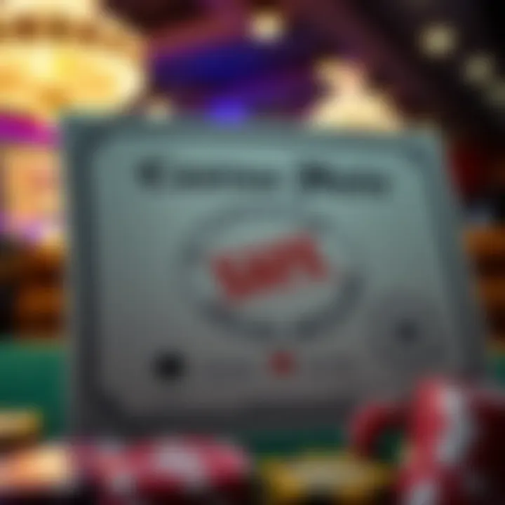 Licensed online casino certificate with verified stamp