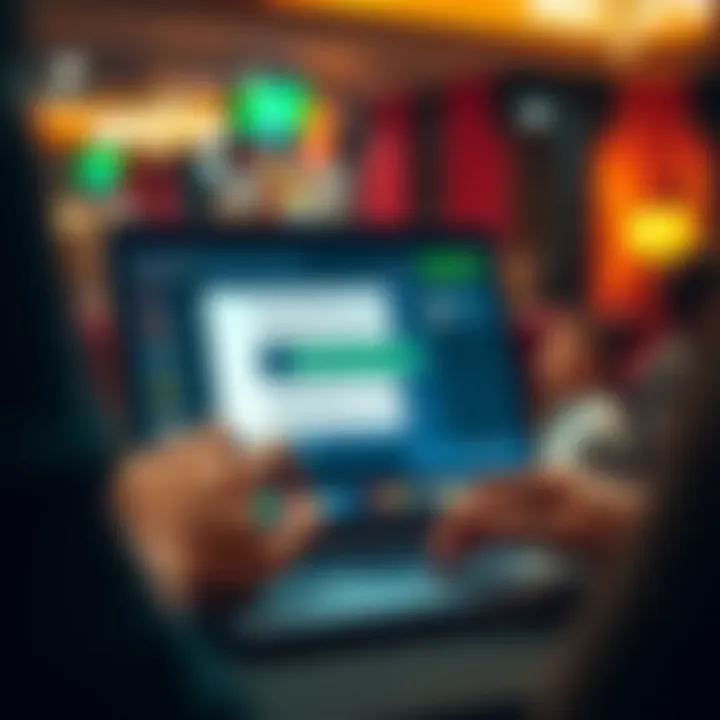 User interacting with Casino Mate live chat on a laptop for real-time support