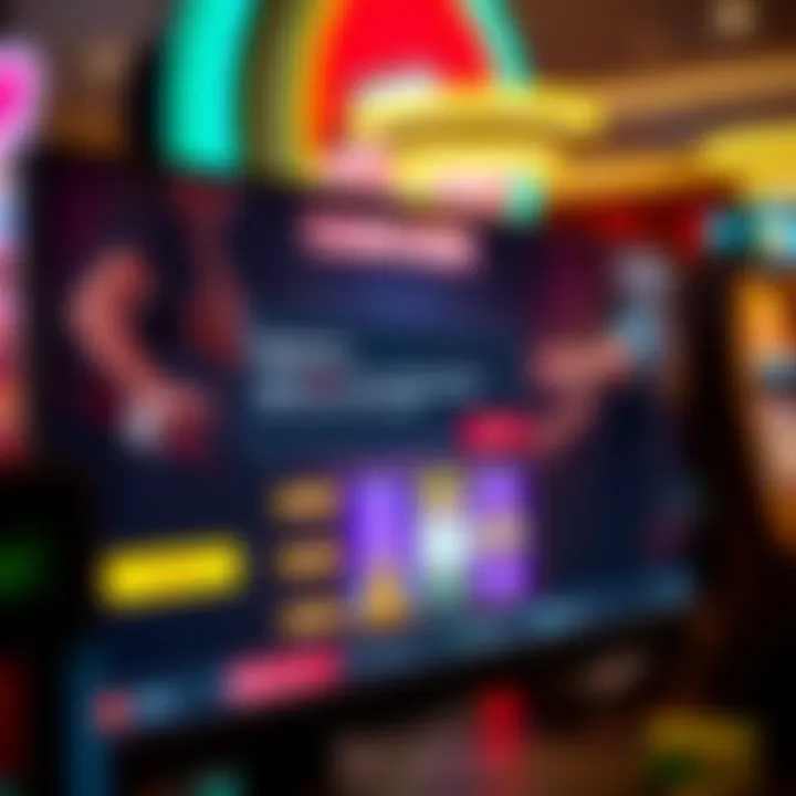 Computer screen showing maintenance notification on online casino platform
