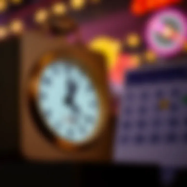 Digital clock and calendar symbolizing timely casino system updates and maintenance