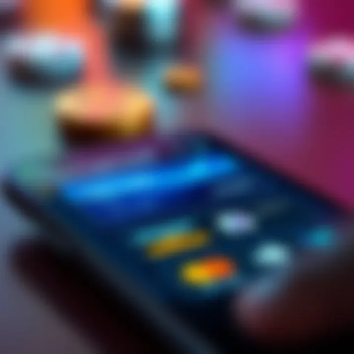 Secure online casino payment options including credit card and digital wallet icons on mobile screen
