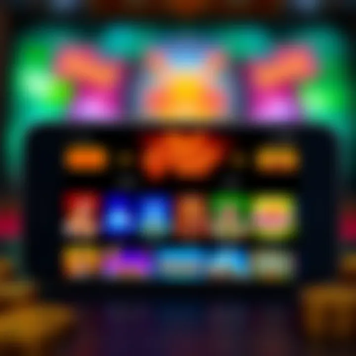 Mobile device displaying a variety of casino games available on Casino Mate platform