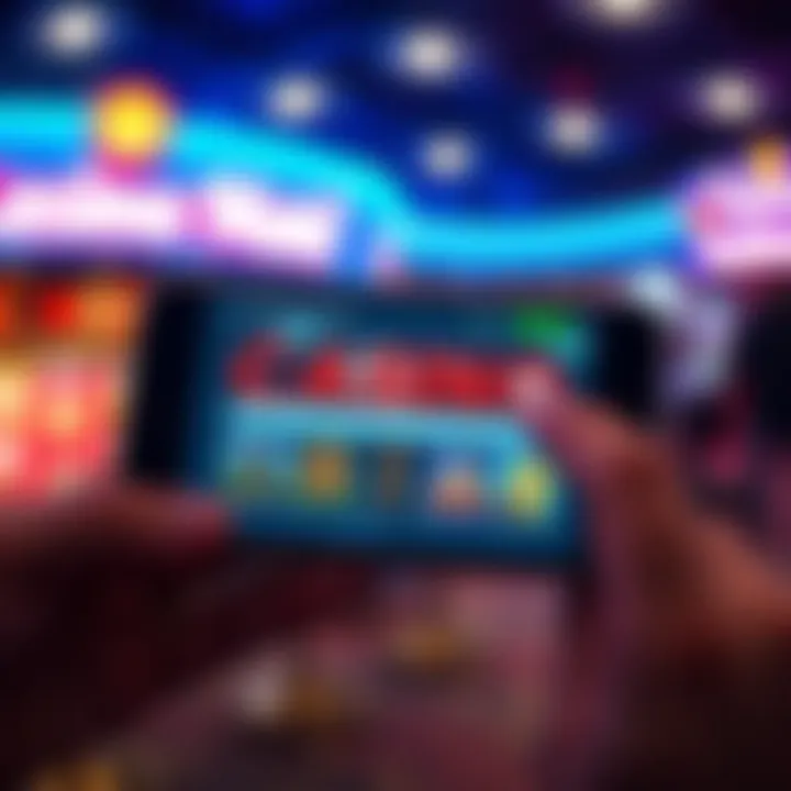 Mobile device displaying Casino Mate app interface with game options visible