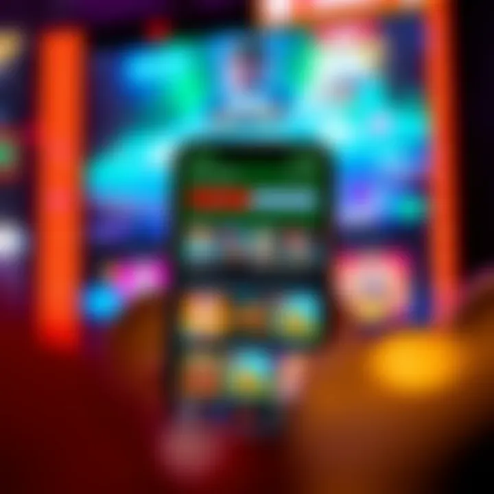 Mobile device displaying Casino Mate's user-friendly game selection interface