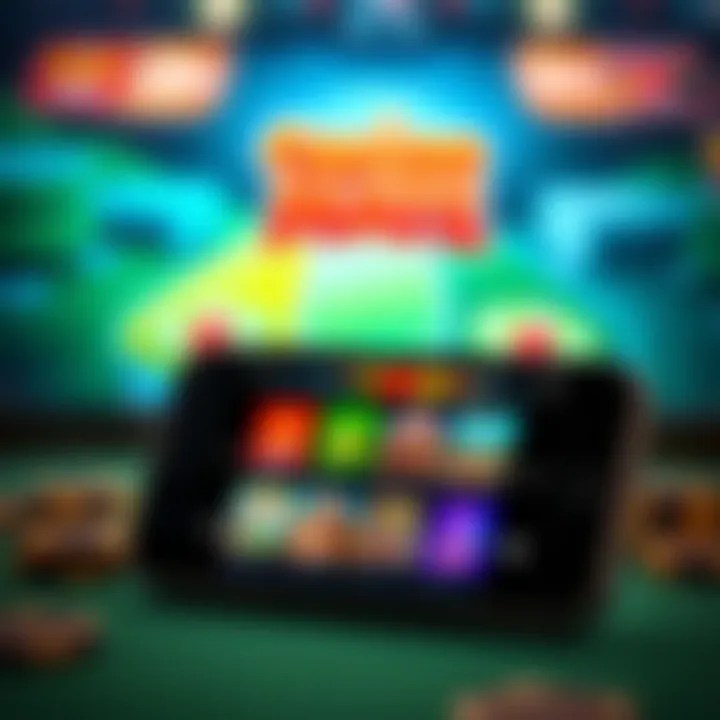 Smartphone displaying Casino Mate mobile gaming interface with various casino games