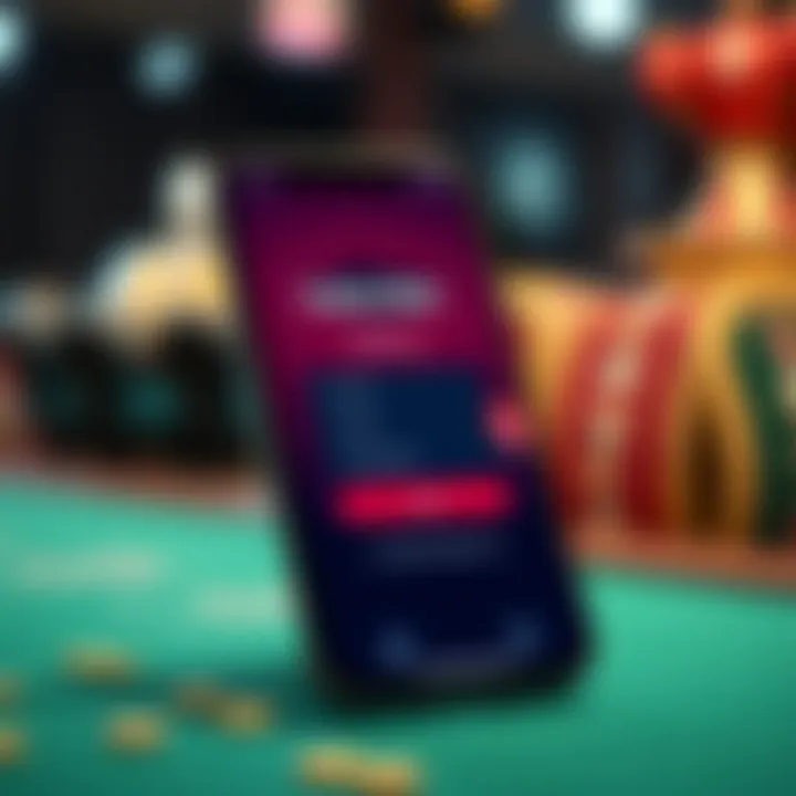 Casino Mate Mobile Login Interface on Smartphone Mobile phone displaying Casino Mate login screen with easy access features