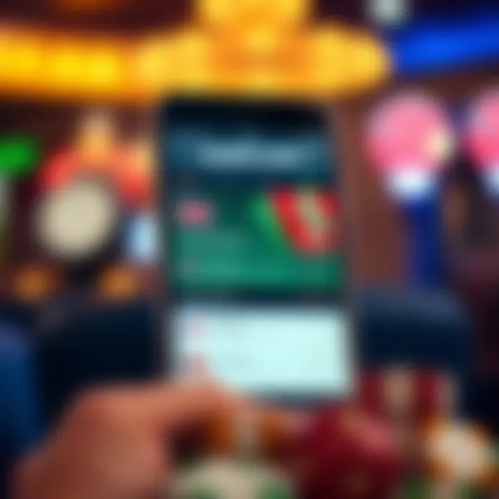 Mobile phone screen showing Casino Mate's payment options and bonus offers optimized for Australian users