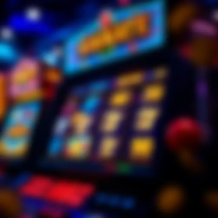 Illustration of a digital slot machine displaying bonus symbols and coins