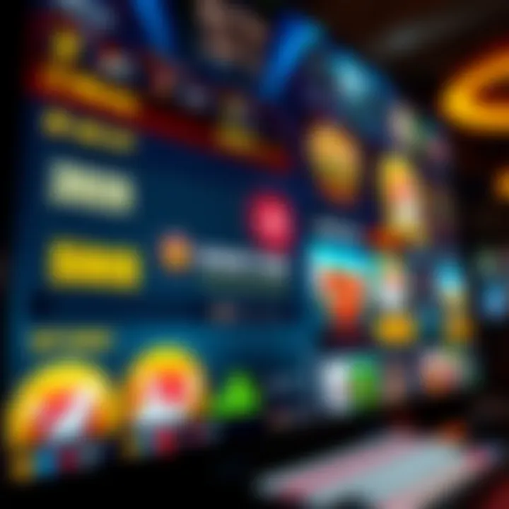 Bright online casino interface highlighting various bonus offers available to players