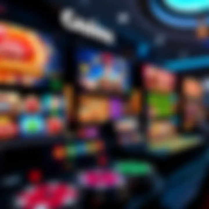 Casino-Mate Online Gaming Platform Overview Colorful online casino interface displaying diverse slot and table games with vibrant graphics