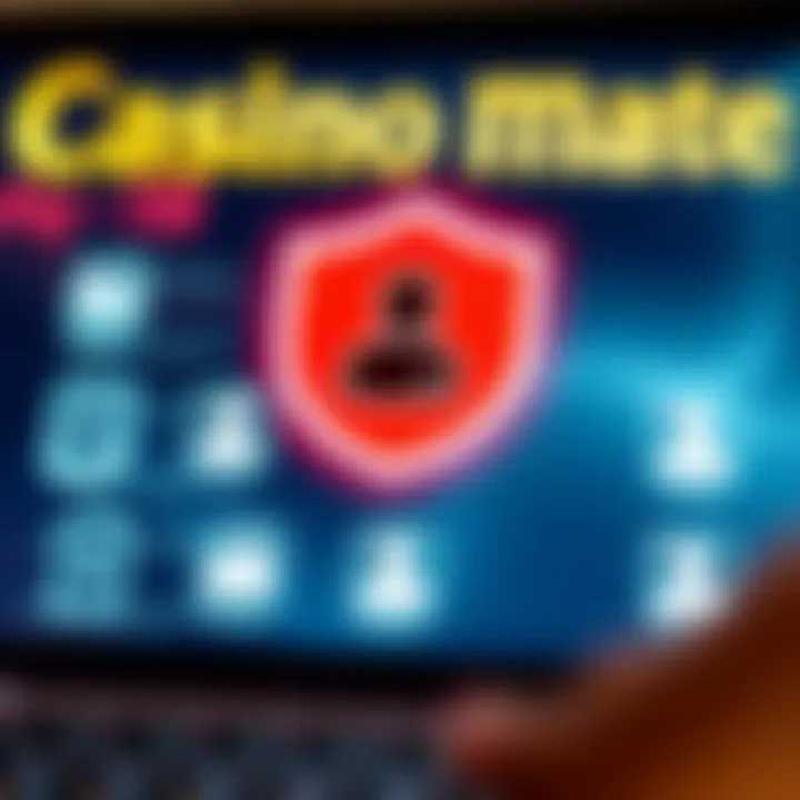 Secure payment options and customer support icons for online casino players