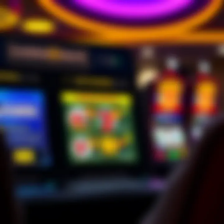 Bright casino interface showing bonus offers and responsible gaming reminders
