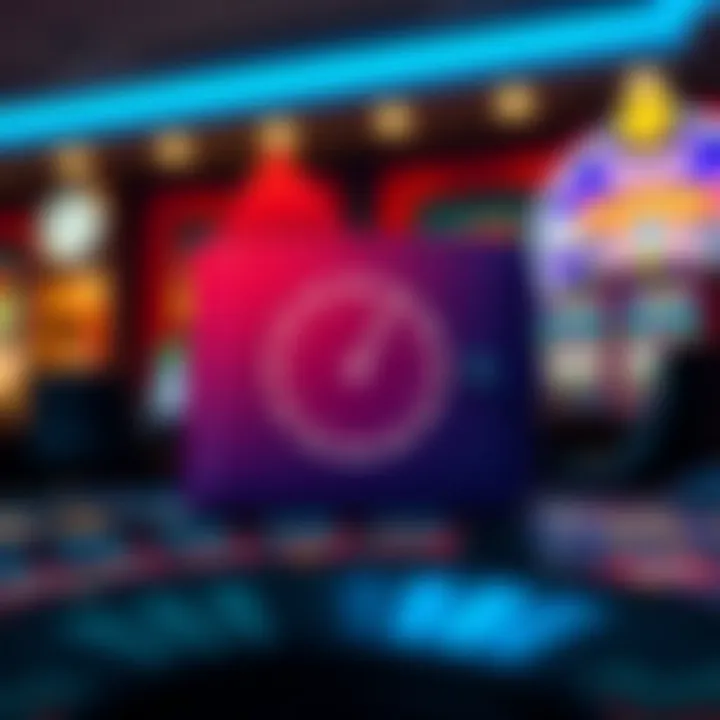 Illustration of a digital wallet with a clock symbol representing payout times at Casino Mate