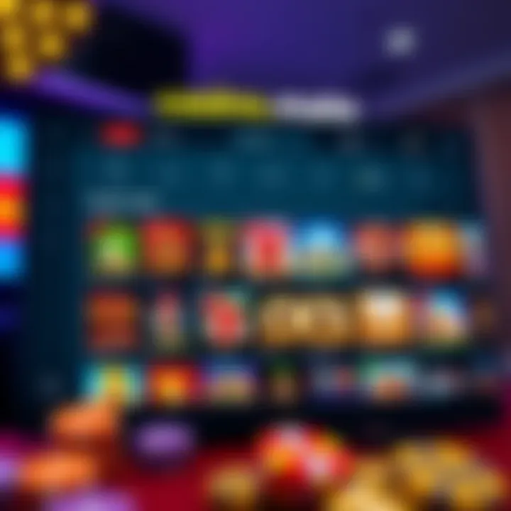 Overview of casino.mate interface displaying a variety of casino games on screen
