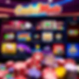 Colorful digital casino interface showcasing various bonus offers and promotions