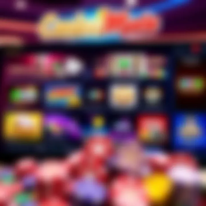 Colorful digital casino interface showcasing various bonus offers and promotions