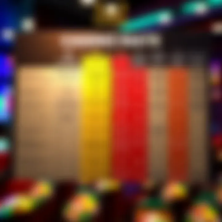 Detailed comparison chart highlighting different casino promotional deals and player benefits