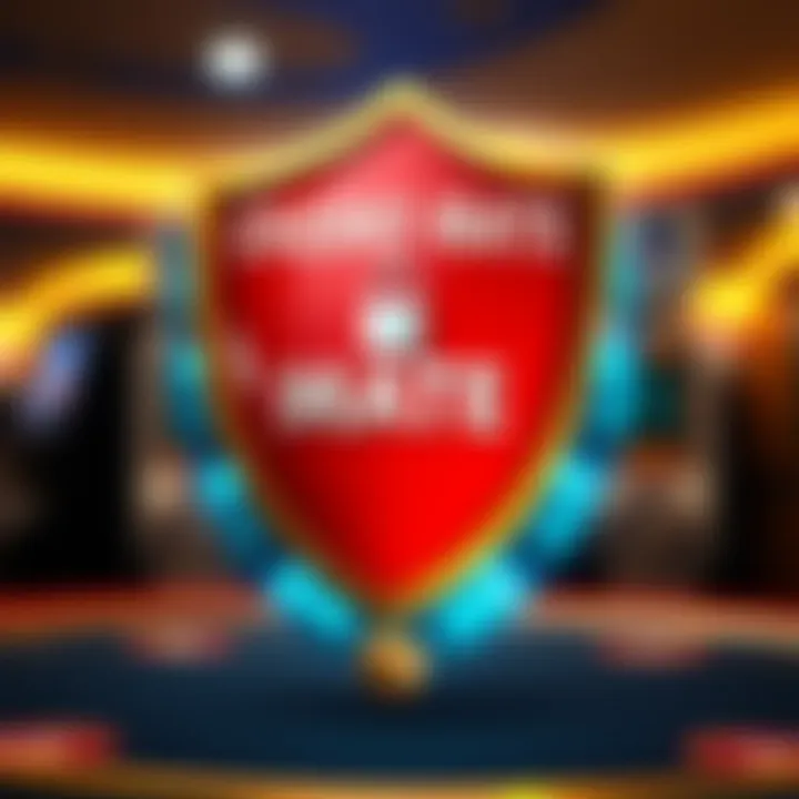 Safe and secure online casino shield symbolizing player protection