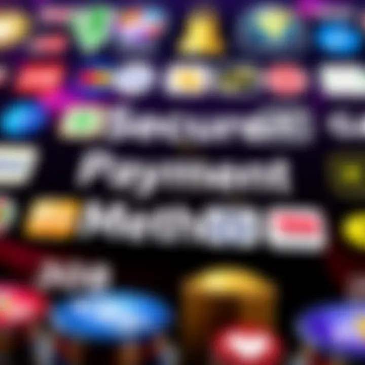 Secure Payment Methods at Casino-Mate.com An array of digital payment icons symbolizing secure and diverse deposit and withdrawal options on Casino-Mate.com