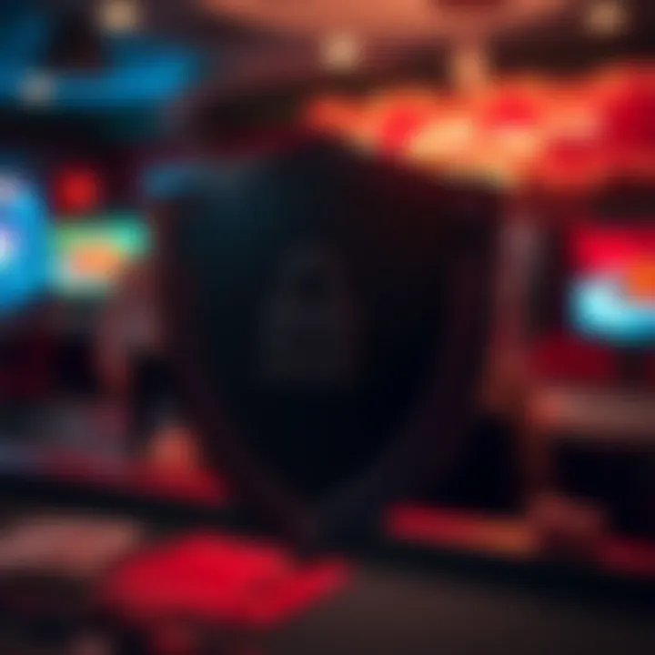 Secure data protection and verification shield symbolizing Casino Mate's user security policies