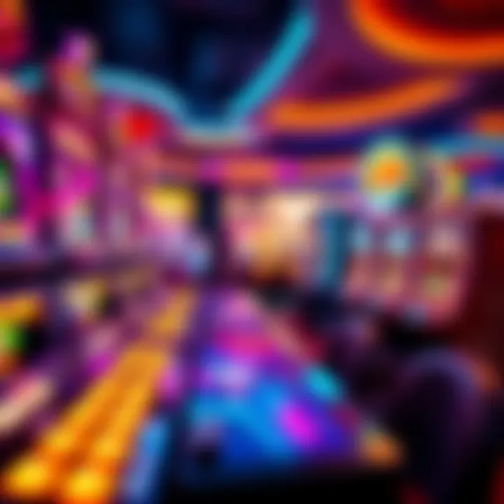Exciting casino game setup with vibrant lights and digital displays on Channel Mate show