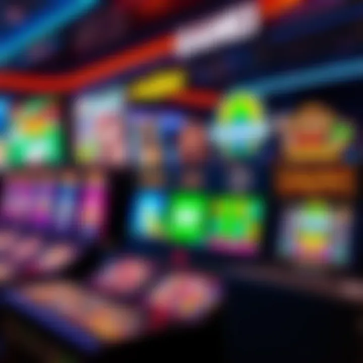 Variety of casino games available on Casinomate platform with vibrant graphics