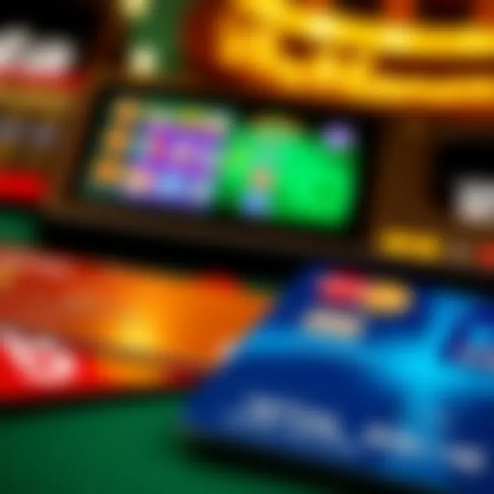 Secure online casino payment options showcasing credit cards and digital wallets