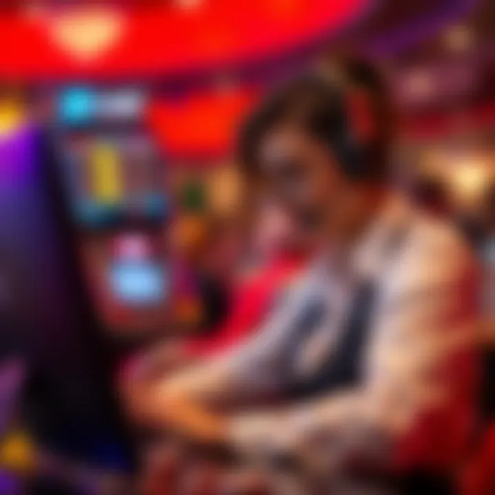 Customer support representative assisting with online casino inquiries